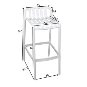 Σκαμπό μπαρ Zoi  pp σε απόχρωση cappucino 36x56x87εκ - Pakobazaar
