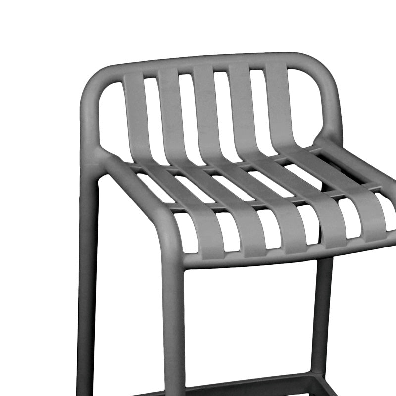 Σκαμπό μπαρ Zoi  pp σε ανθρακί απόχρωση 36x56x87εκ - Image 5