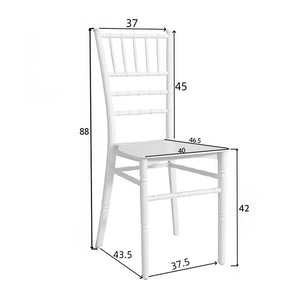 Καρέκλα Tiffany  pp σε λευκή απόχρωση 40x40x88εκ - Pakobazaar