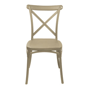 Καρέκλα Crossie  στοιβαζόμενη pp σε απόχρωση cappucino 38x46.5x82εκ - Image 5