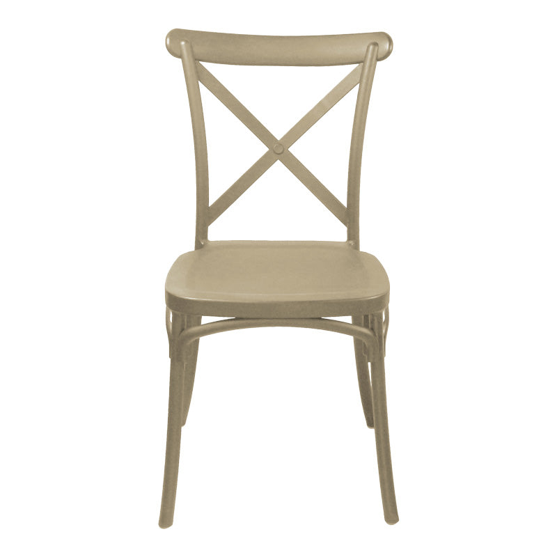 Καρέκλα Crossie  στοιβαζόμενη pp σε απόχρωση cappucino 38x46.5x82εκ - Image 5