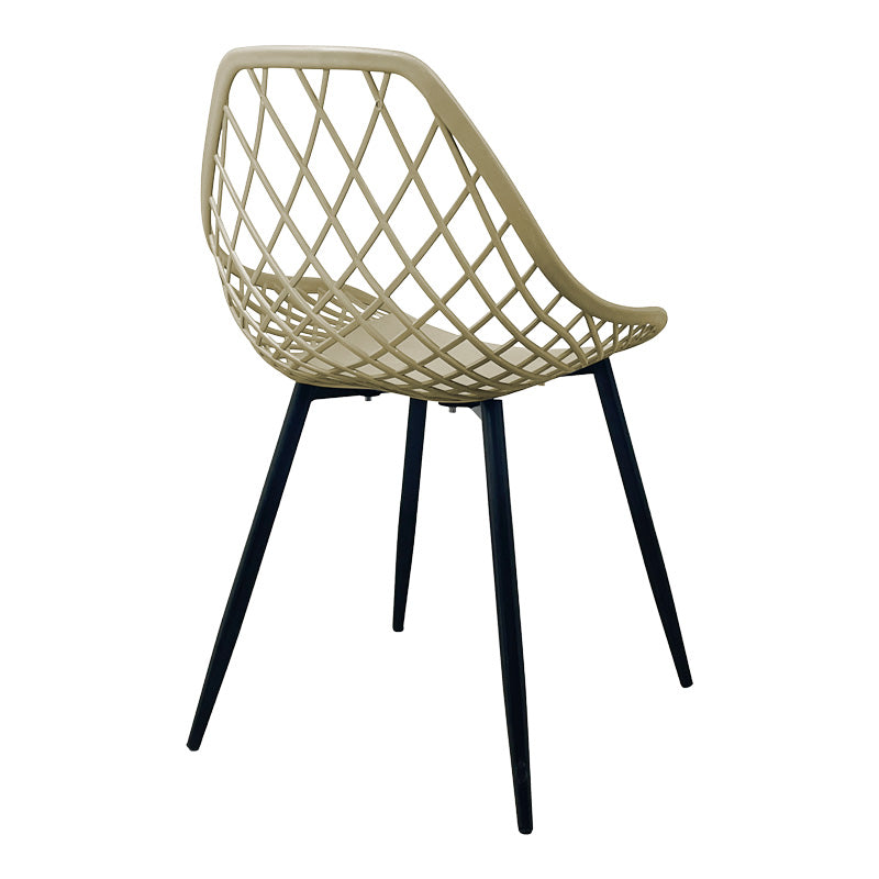 Καρέκλα Suan  pp σε capuccino απόχρωση και μαύρο μεταλλικό πόδι 56x49x82εκ - Image 2