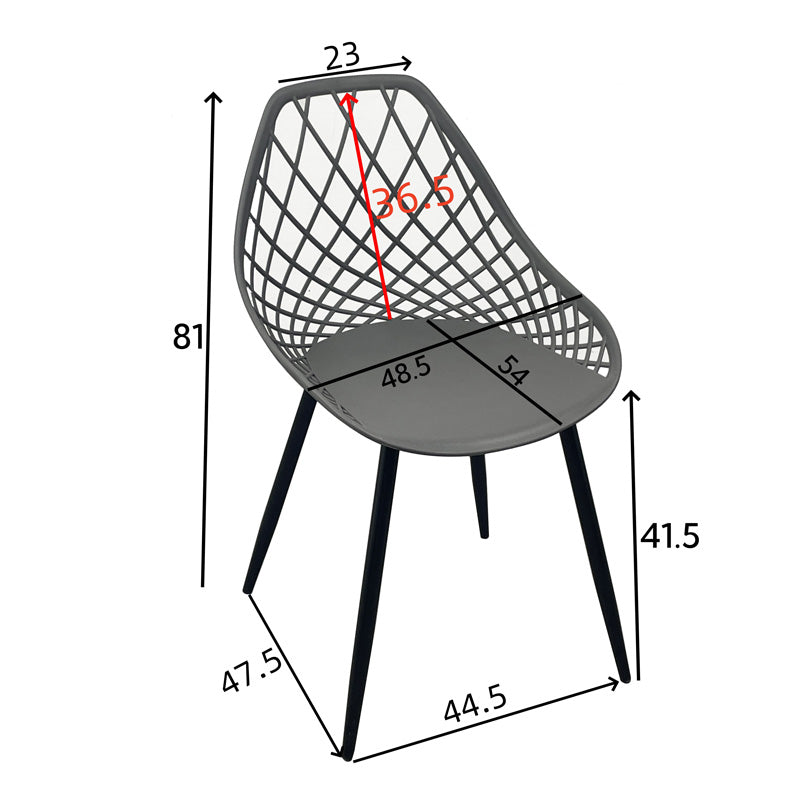 Καρέκλα Suan  pp σε capuccino απόχρωση και μαύρο μεταλλικό πόδι 56x49x82εκ - Image 5