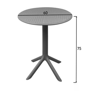 Τραπέζι Merkon  pp σε ανθρακί απόχρωση Φ60x75εκ - Image 4