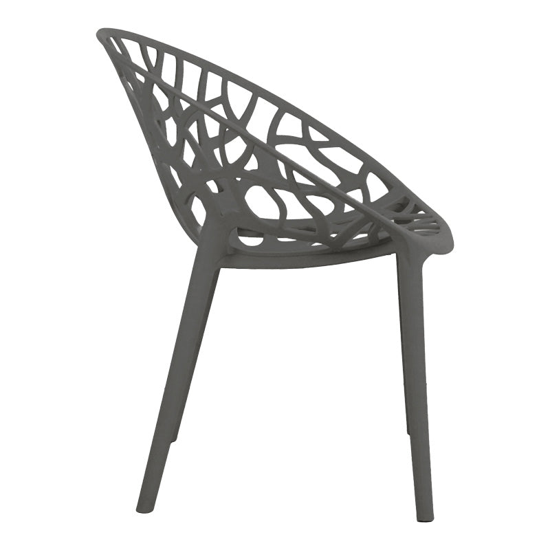 Πολυθρόνα Daren  pp σε ανθρακί απόχρωση 59x60x79,5εκ - Pakobazaar