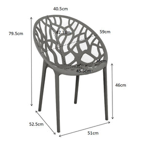 Πολυθρόνα Daren  pp σε ανθρακί απόχρωση 59x60x79,5εκ - Pakobazaar