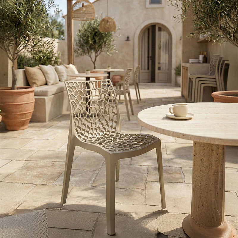 Καρέκλα στοιβαζόμενη Hush  pp σε cappuccino απόχρωση 41x53x80.5εκ - Pakobazaar