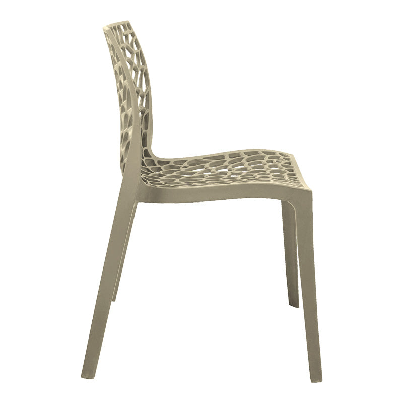Καρέκλα στοιβαζόμενη Hush  pp σε cappuccino απόχρωση 41x53x80.5εκ - Pakobazaar