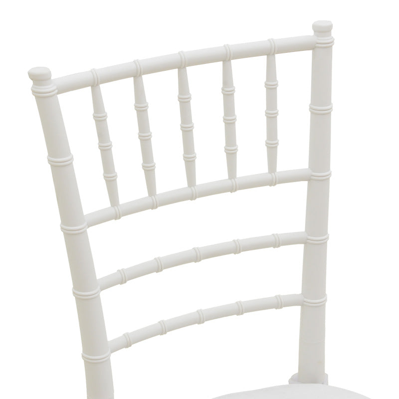 Καρέκλα Tiffany  με μαξιλάρι pp σε λευκή απόχρωση 40x40x88εκ - Pakobazaar