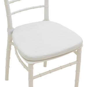 Καρέκλα Tiffany  με μαξιλάρι pp σε λευκή απόχρωση 40x40x88εκ - Pakobazaar