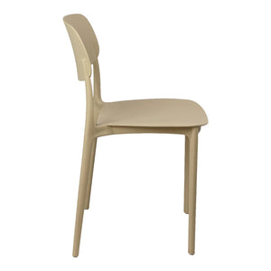 Καρέκλα Berdian  στοιβαζόμενη pp σε cappuccino απόχρωση 38x49x79εκ - Pakobazaar