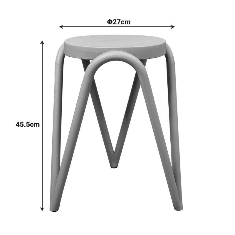 Σκαμπό Serzona  pp σε απόχρωση cappuccino Φ27x45.5εκ - Image 3