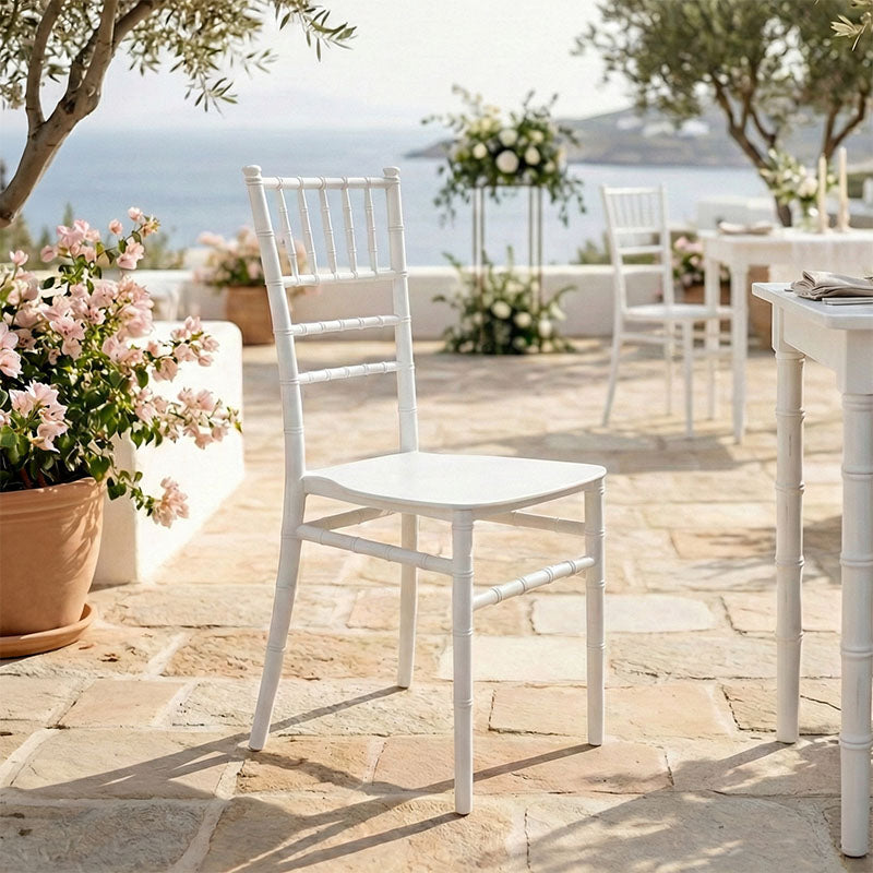 Καρέκλα Tiffany Ι  pp σε λευκή απόχρωση 38.5x46.5x87εκ - Pakobazaar