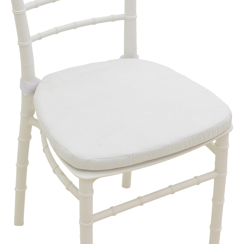 Καρέκλα Tiffany I  με μαξιλάρι pp σε λευκή απόχρωση 39.5x46.5x87εκ - Pakobazaar