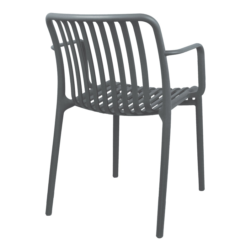 Πολυθρόνα Zoi  pp ανθρακί 55.5x57.5x79εκ - Pakobazaar