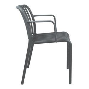 Πολυθρόνα Zoi  pp ανθρακί 54x57.5x79εκ - Pakobazaar