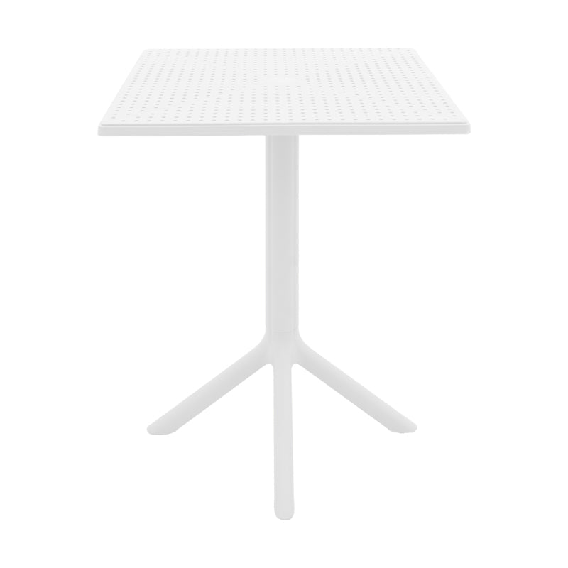 Τραπέζι Groovy  pp διατρητο λευκό 60x60x76εκ - Pakobazaar