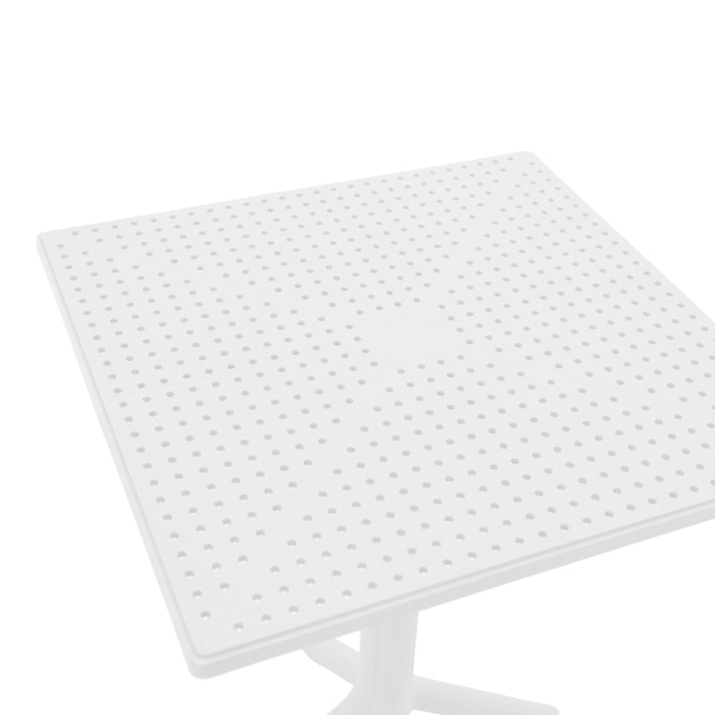 Τραπέζι Groovy  pp διατρητο λευκό 60x60x76εκ - Pakobazaar
