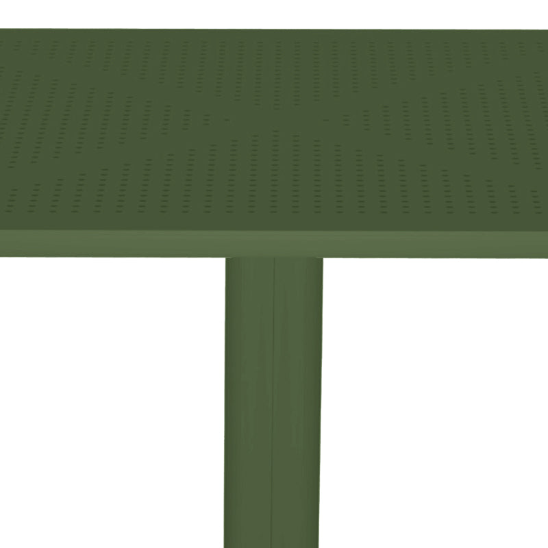 Τραπέζι Groovy  pp διατρητο σκούρο πράσινο 60x60x76εκ - Pakobazaar