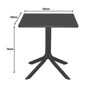 Τραπέζι Groovy  pp διατρητο σκούρο πράσινο 60x60x76εκ - Pakobazaar