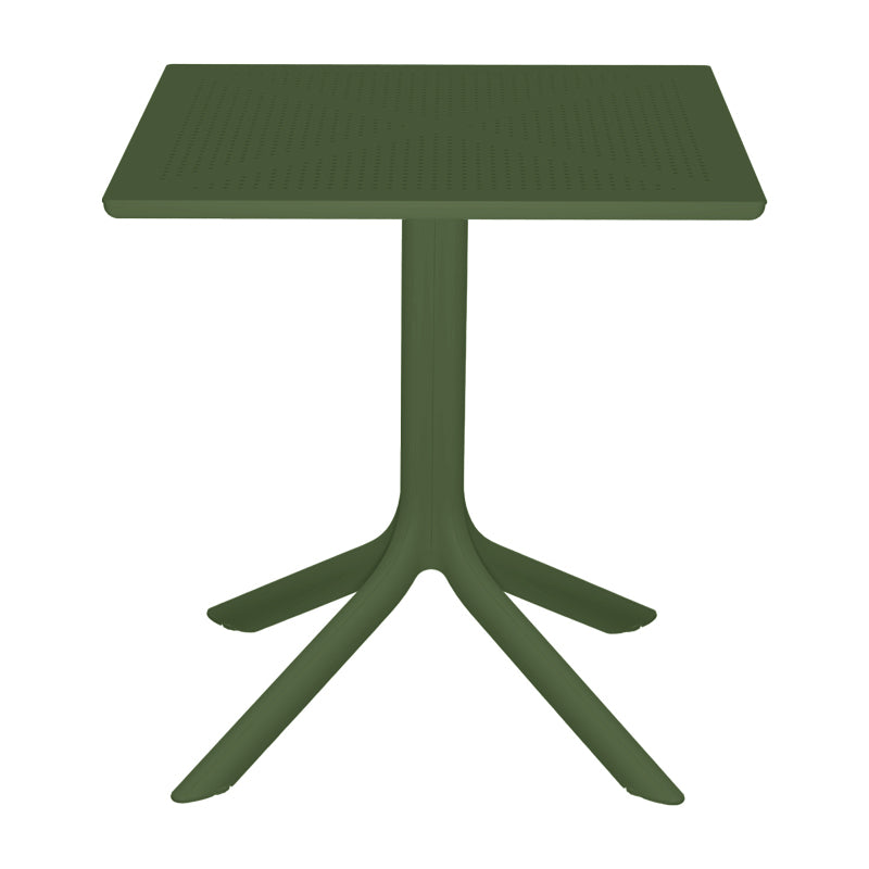 Τραπέζι Groovy  pp διατρητο σκούρο πράσινο 60x60x76εκ - Pakobazaar