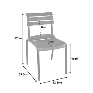 Καρέκλα Almea  στοιβαζόμενη pp cappuccino 42.5x55.5x82εκ - Pakobazaar