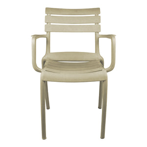 Πολυθρόνα Almea  στοιβαζόμενη pp cappuccino 58x56x82εκ - Pakobazaar