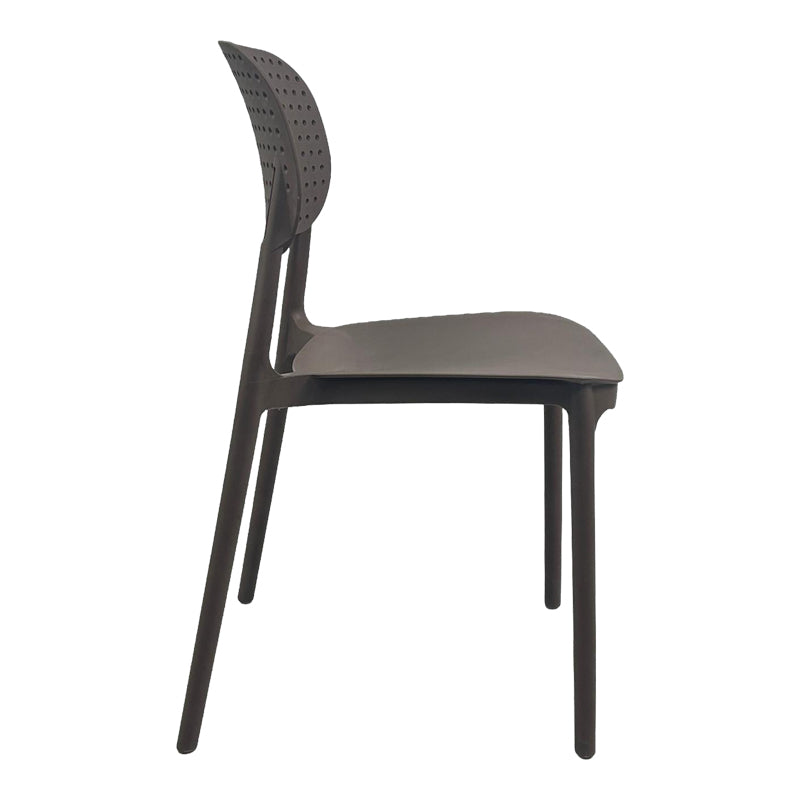 Καρέκλα Regande  στοιβαζόμενη pp καφέ 42x49.5x82εκ - Pakobazaar