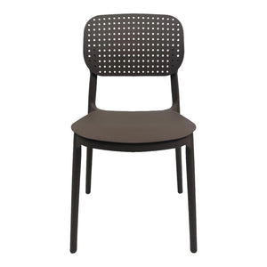 Καρέκλα Regande  στοιβαζόμενη pp καφέ 42x49.5x82εκ - Pakobazaar