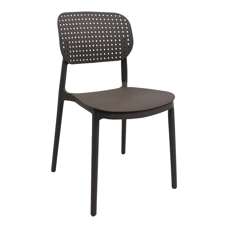 Καρέκλα Regande  στοιβαζόμενη pp καφέ 42x49.5x82εκ - Pakobazaar