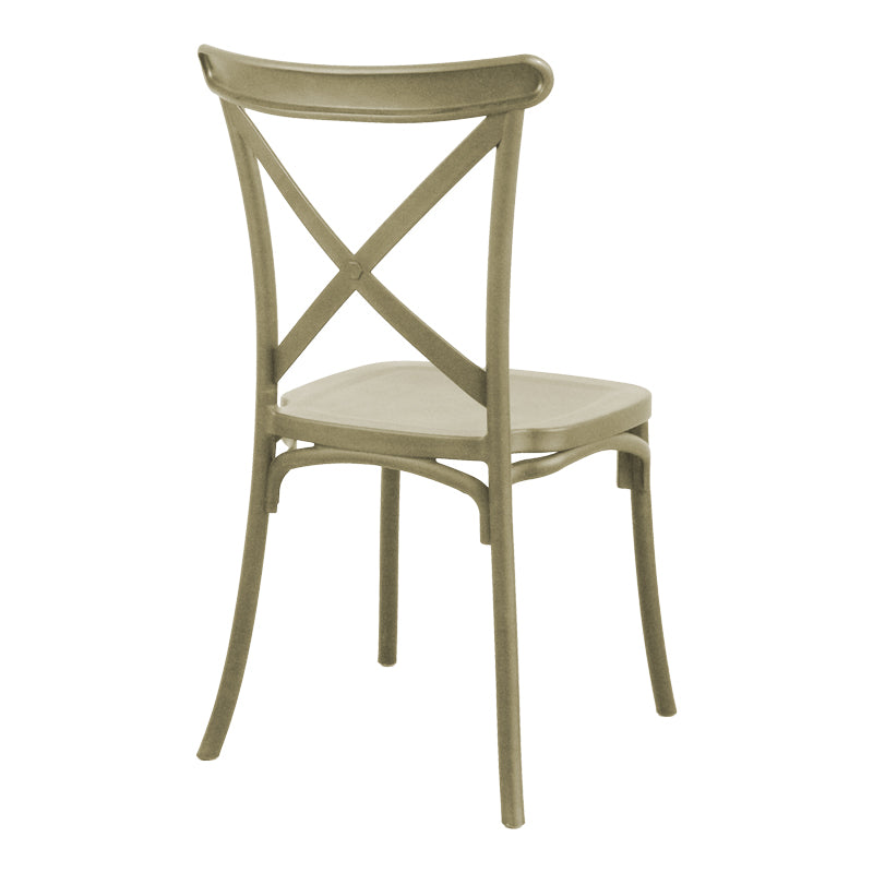 Καρέκλα Crossie  στοιβαζόμενη pp cappuccino 43x53x88εκ - Pakobazaar