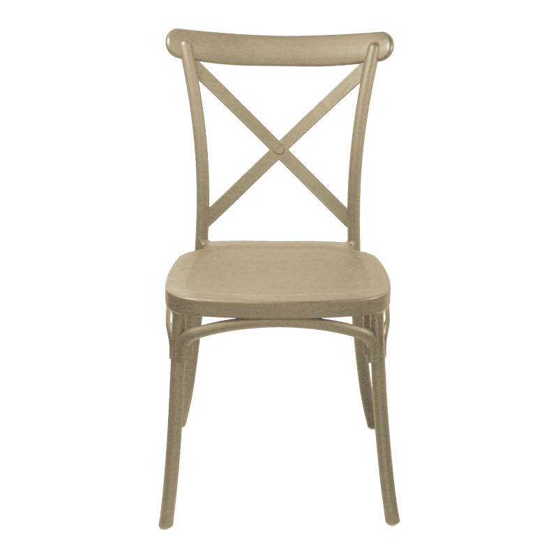 Καρέκλα Crossie  στοιβαζόμενη pp cappuccino 43x53x88εκ - Pakobazaar