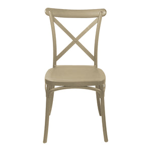 Καρέκλα Crossie  στοιβαζόμενη pp cappuccino 43x53x88εκ - Pakobazaar