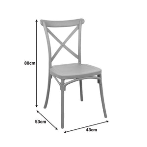 Καρέκλα Crossie  στοιβαζόμενη pp cappuccino 43x53x88εκ - Pakobazaar