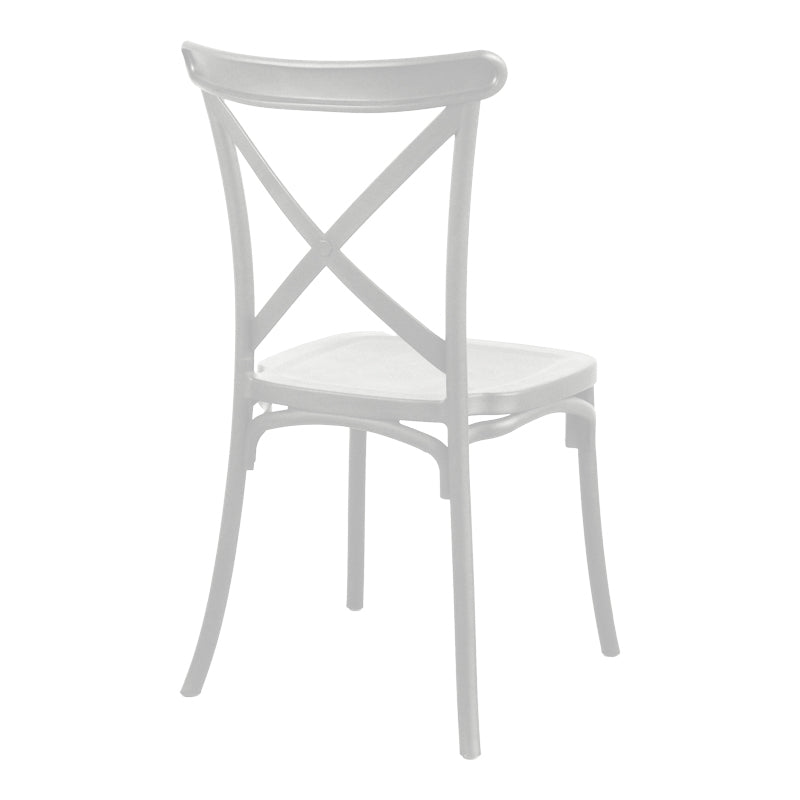 Καρέκλα Crossie  στοιβαζόμενη pp λευκό 43x53x88εκ - Pakobazaar