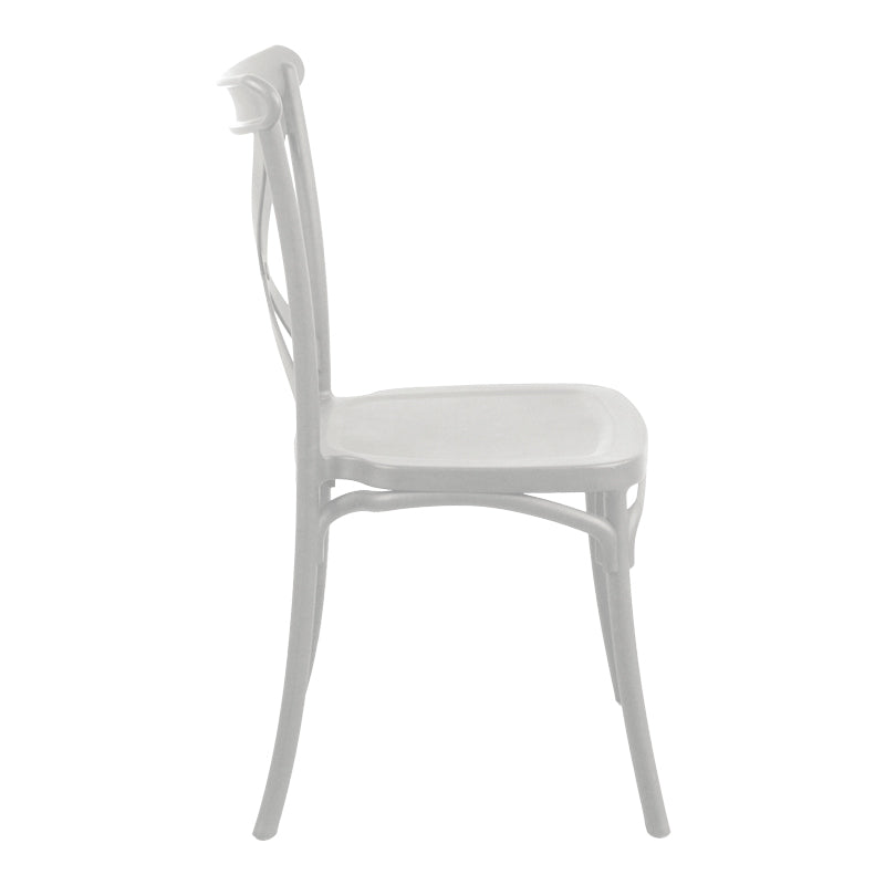 Καρέκλα Crossie  στοιβαζόμενη pp λευκό 43x53x88εκ - Pakobazaar