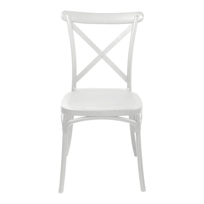 Καρέκλα Crossie  στοιβαζόμενη pp λευκό 43x53x88εκ - Pakobazaar