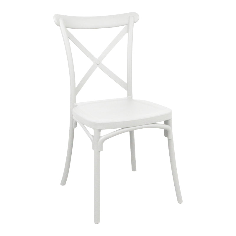 Καρέκλα Crossie  στοιβαζόμενη pp λευκό 43x53x88εκ - Pakobazaar