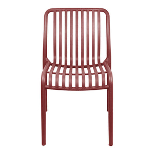 Καρέκλα Zoi  στοιβαζόμενη terracotta PP 42x58x79εκ