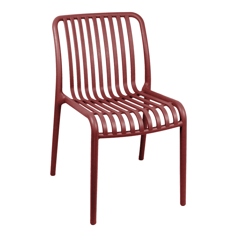 Καρέκλα Zoi  στοιβαζόμενη terracotta PP 42x58x79εκ