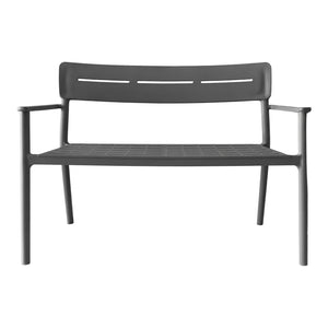 Παγκάκι διθέσιο Cadrin  ανθρακί PP 117x60x83εκ