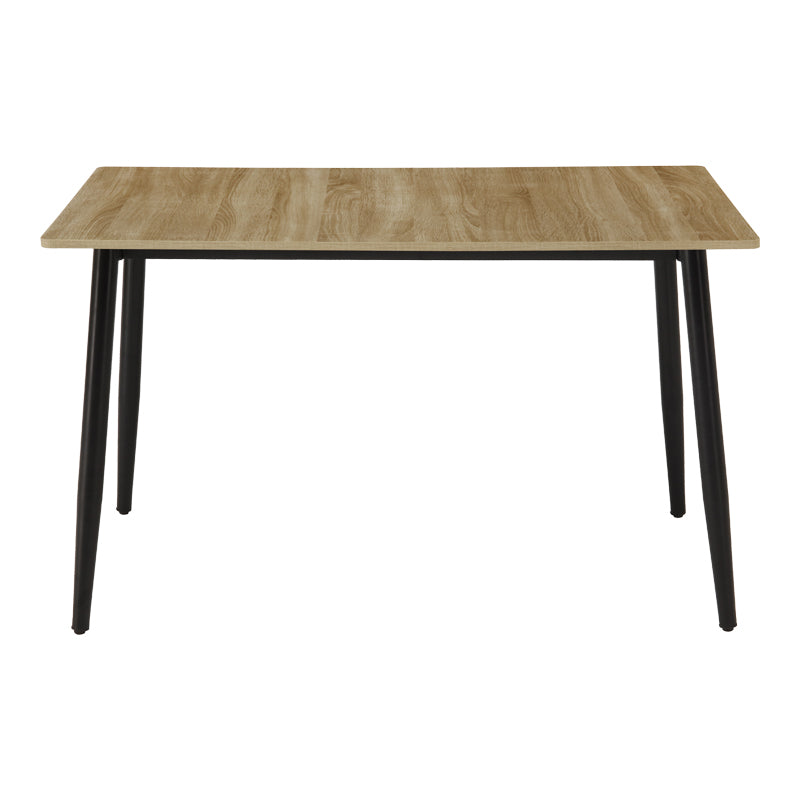 Τραπέζι Loza  sonoma MDF με μαύρο μεταλλικό πόδι 120x70x73εκ