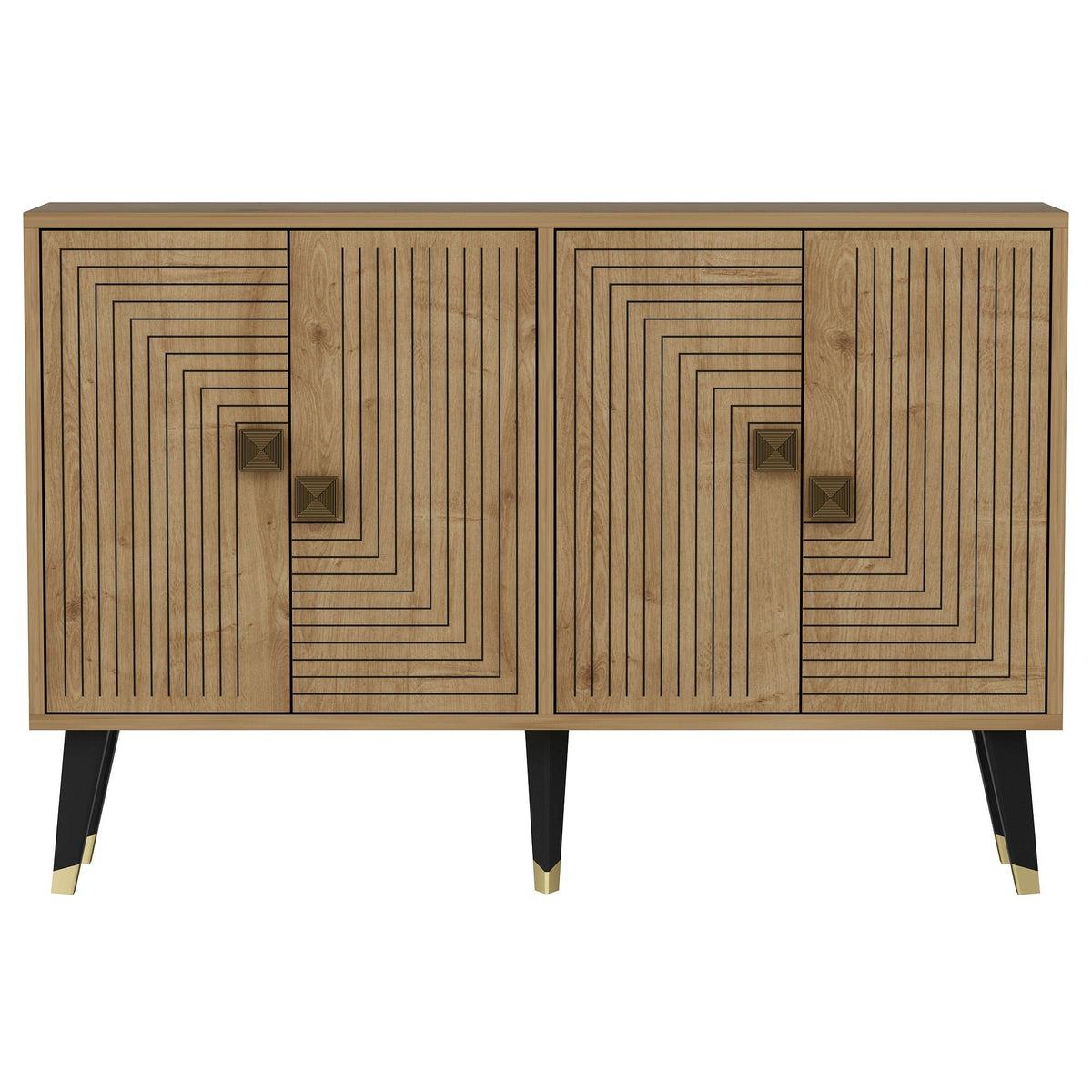 Κονσόλα Tholaria Δρυς Sapphire - Χρυσό 120x30x80 εκ. Μελαμίνης