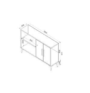 Κονσόλα Tholaria Δρυς Sapphire - Χρυσό 120x30x80 εκ. Μελαμίνης