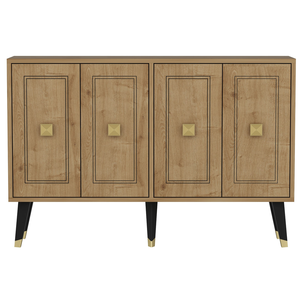 Κονσόλα Petriti Δρυς Sapphire - Χρυσό 120x30x80 εκ. Μελαμίνης