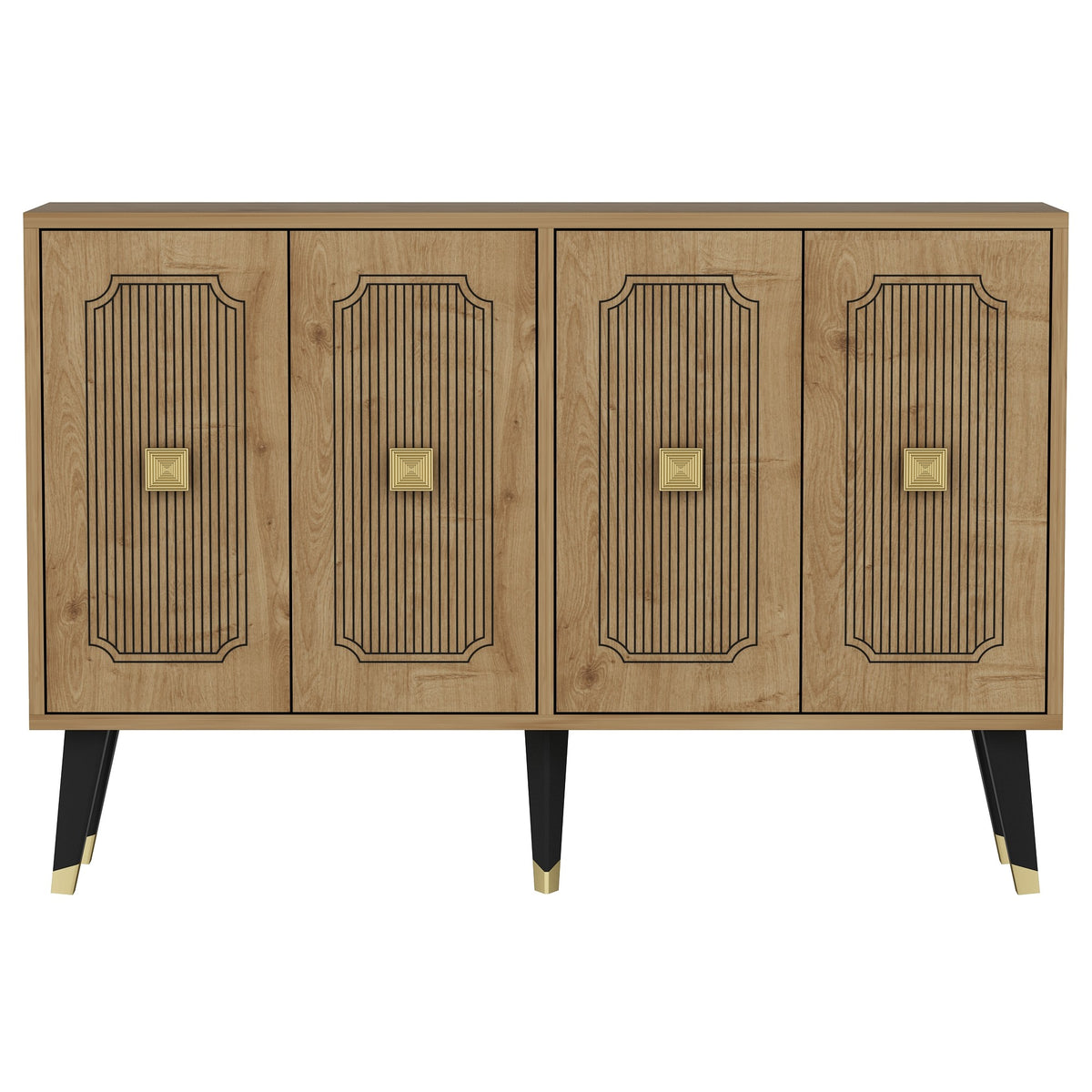 Κονσόλα Argyroupoli Δρυς Sapphire - Χρυσό 120x30x80 εκ. Μελαμίνης