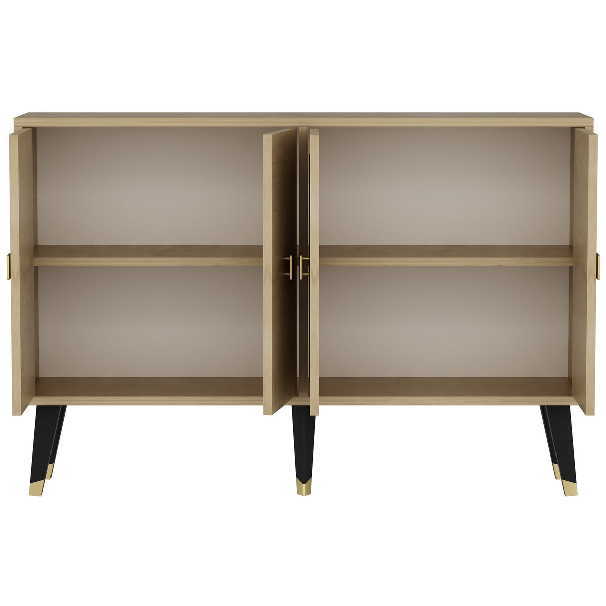 Κονσόλα Argyroupoli Δρυς Sapphire - Χρυσό 120x30x80 εκ. Μελαμίνης