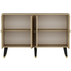 Κονσόλα Argyroupoli Δρυς Sapphire - Χρυσό 120x30x80 εκ. Μελαμίνης