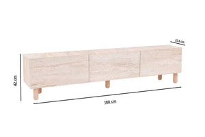 Έπιπλο Τηλεόρασης Myrtia Travertine 180x31.4x42 εκ. Μελαμίνης