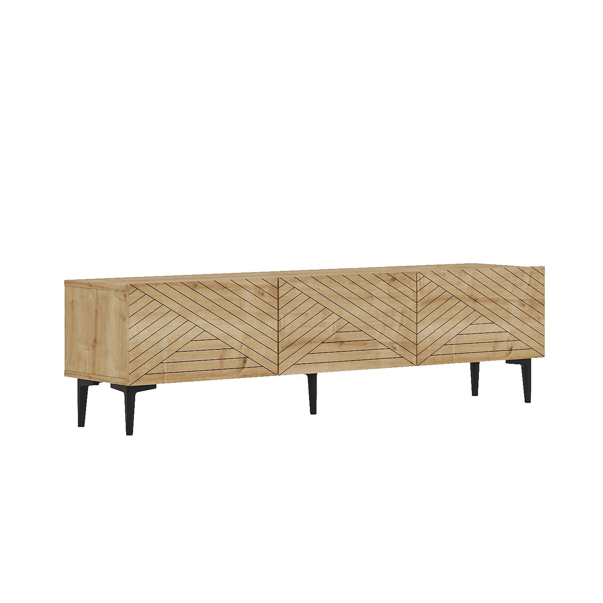 Έπιπλο Τηλεόρασης Thymari Δρυς Sapphire 160x31.4x44.1 εκ. Μελαμίνης